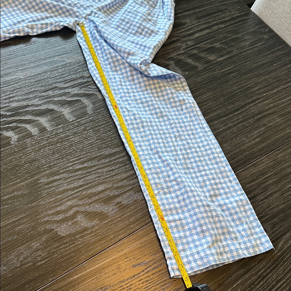 Sincerely Jules Blue Gingham Smocked Sleeveless Ruffled Wide Leg Jumpsuit, XS - Picture 6 of 7